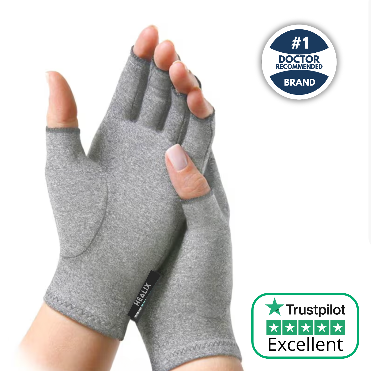 HEALIX | Premium Bamboo Gloves - Easy Hand Pain Relief in Minutes