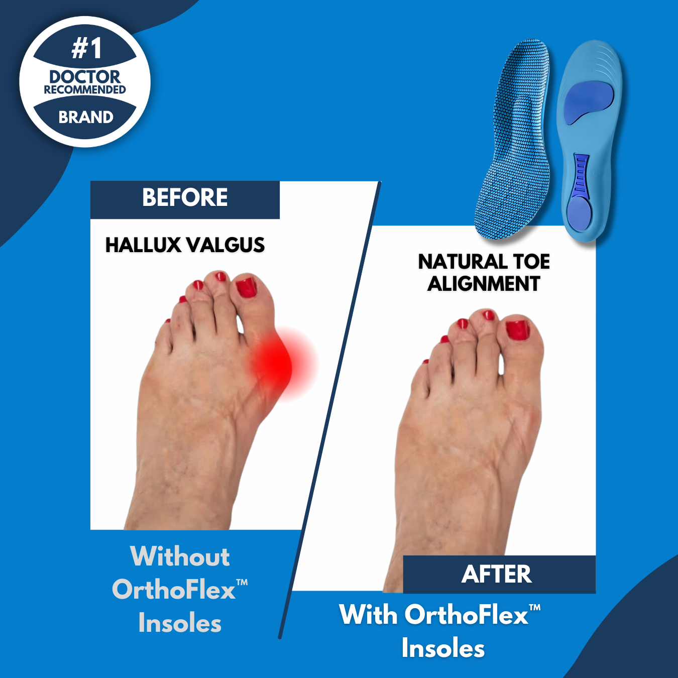 HEALIX | OrthoFlex PRO Insoles: Adjustable Size for Pain-Free Relief